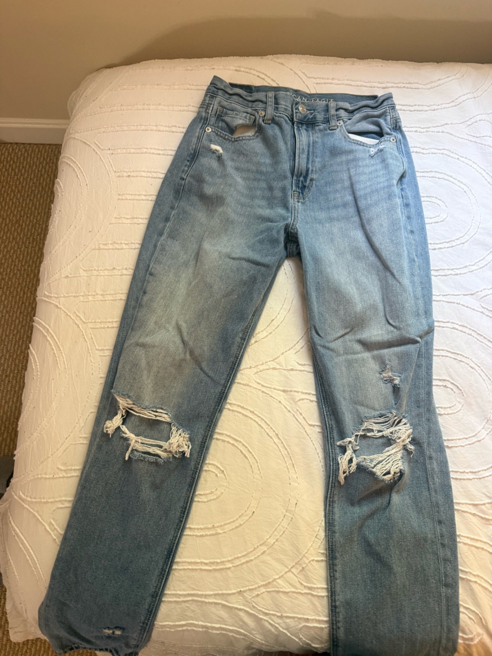 American Eagle Outfitters Light Blue Straight Leg Jeans
